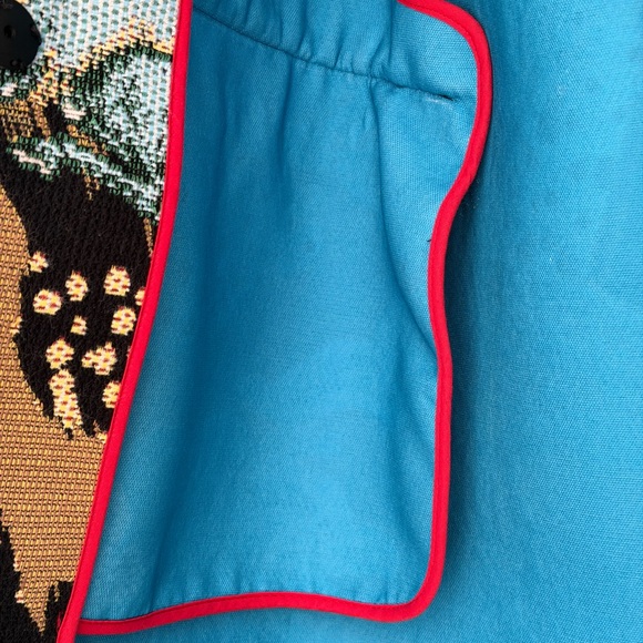 Zara Atelier Collection Jacquard Zodiac Signs and Faux Fur Collar Car Coat - Picture 9 of 11